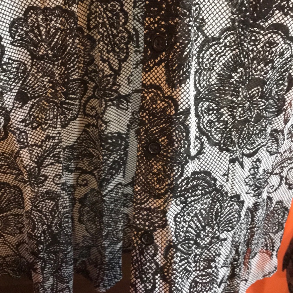 Sheer button down blouse - Picture 3 of 4